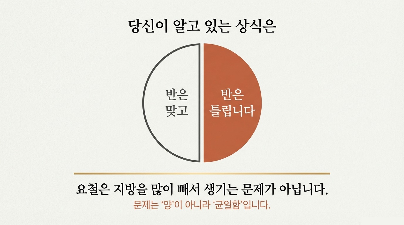 당신이 알고 있는 상식은 반은 맞고 반은 틀립니다 — 요철은 양이 아니라 균일함의 문제