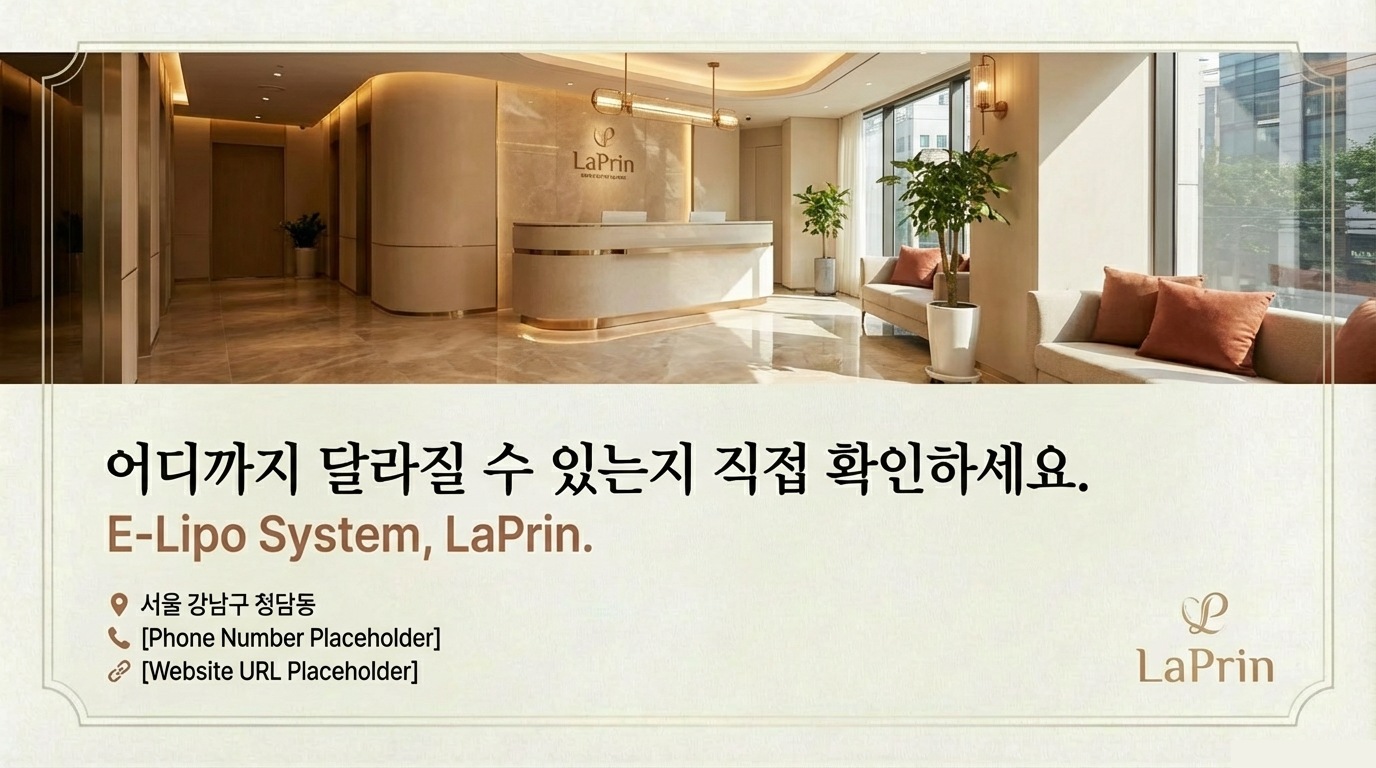어디까지 달라질 수 있는지 직접 확인하세요 — E-Lipo System LaPrin 상담 예약